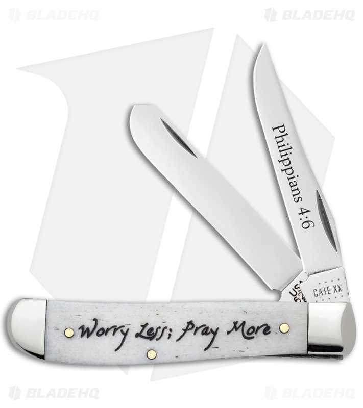 Case Knives Mini Trapper Embellished Smooth Natural Bone (6207 SS) - 60869
