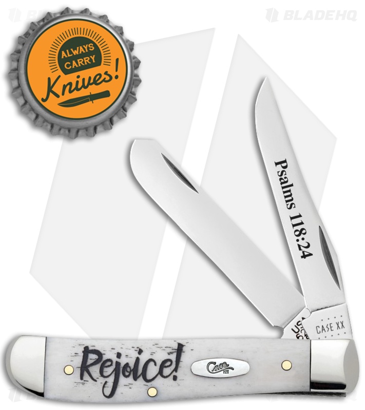 Case Knives Mini Trapper Embellished Smooth Natural Bone (6207 SS) - 60865