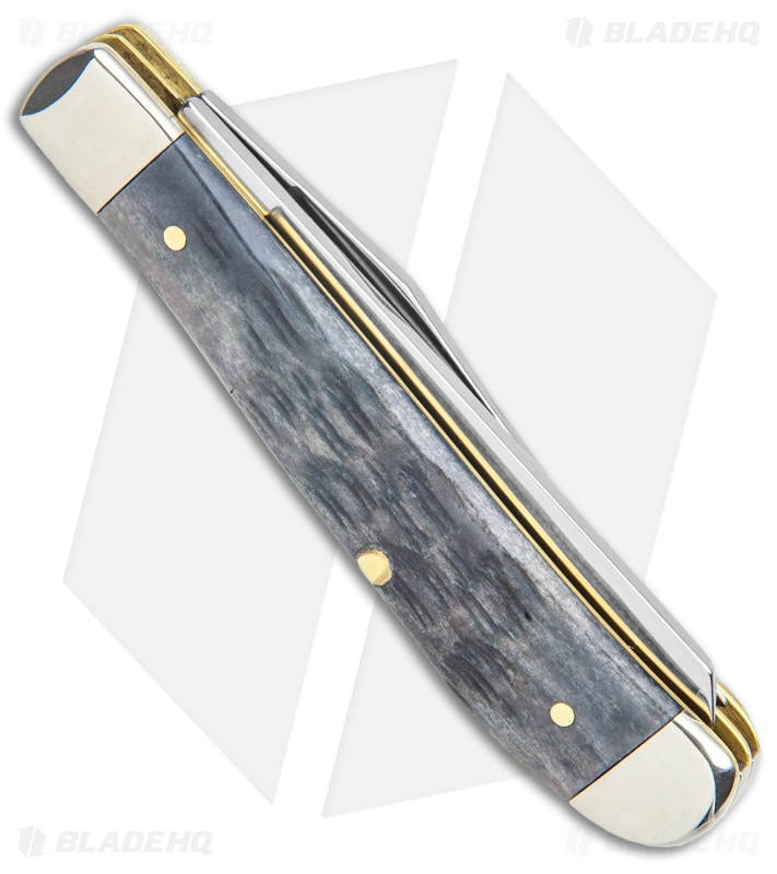 Case Mini Trapper Pocket Knife  Gray Bone Crandall Jig (6207 SS)  - 58414