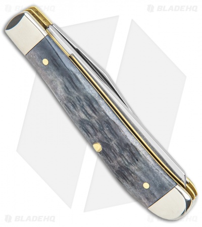 Case Mini Trapper Pocket Knife  Gray Bone Crandall Jig (6207 SS)  - 58414