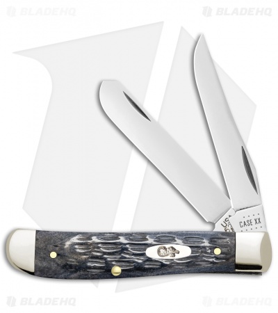 Case Mini Trapper Pocket Knife  Gray Bone Crandall Jig (6207 SS)  - 58414