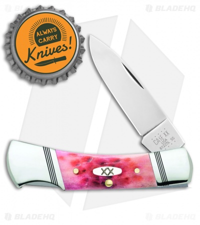 Case Lockback Knife 3" Jigged Raspberry Bone (61225L SS) 27724