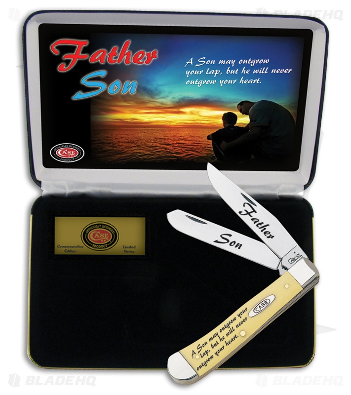 Case Limited Edition Father/Son Trapper Knife 4.125" Yellow Delrin (3254SS)