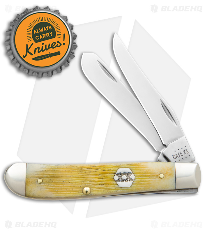 Case Mini Trapper Knife | Burnt Cream Bone 36725 - Blade HQ