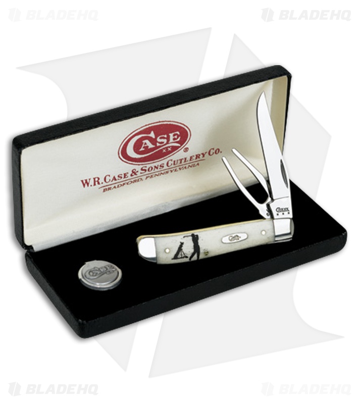 Case Mini Trapper Golfer's Tool Set 3.5" Smooth Natural Bone (6207G SS) 6022