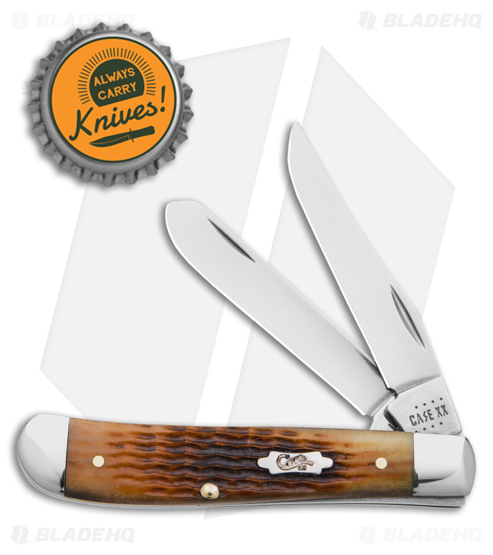 かま　アンテーク　刀 Case Mini Trapper Knife Antique Bone/Rogers Corn Cob Jig - Blade HQ