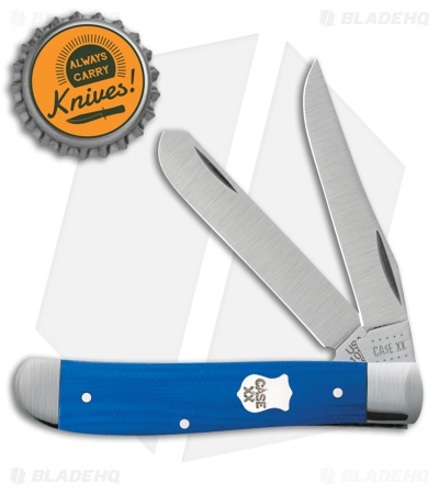 Case Mini Trapper Traditional Knife 3.5" Smooth Blue G-10 (10207 SS) 16741