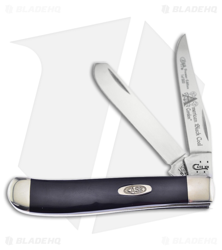 Case Premier Edition Mini Trapper Knife 3.5" Black Corelon (9207SS) 9207ABC
