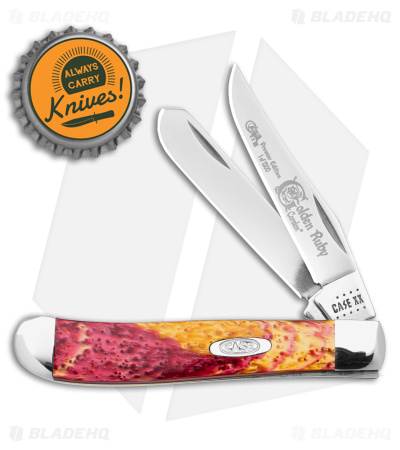 Case Premier Edition Mini Trapper Knife 3.5" Golden Ruby Corelon 9207GR