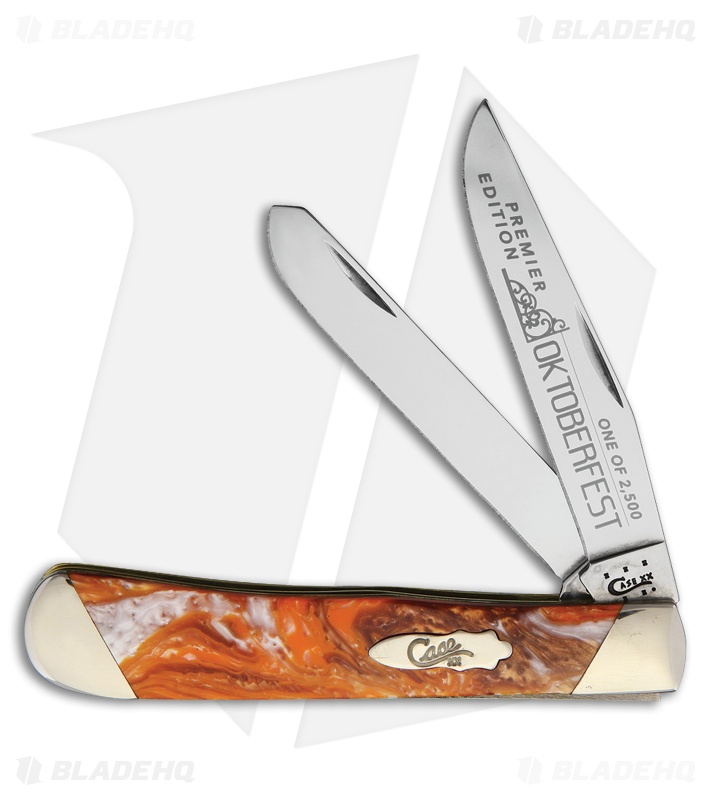 Case Slanted Bolster Trapper Knife 4.125" Oktoberfest Corelon (9254 SS) S9254OF