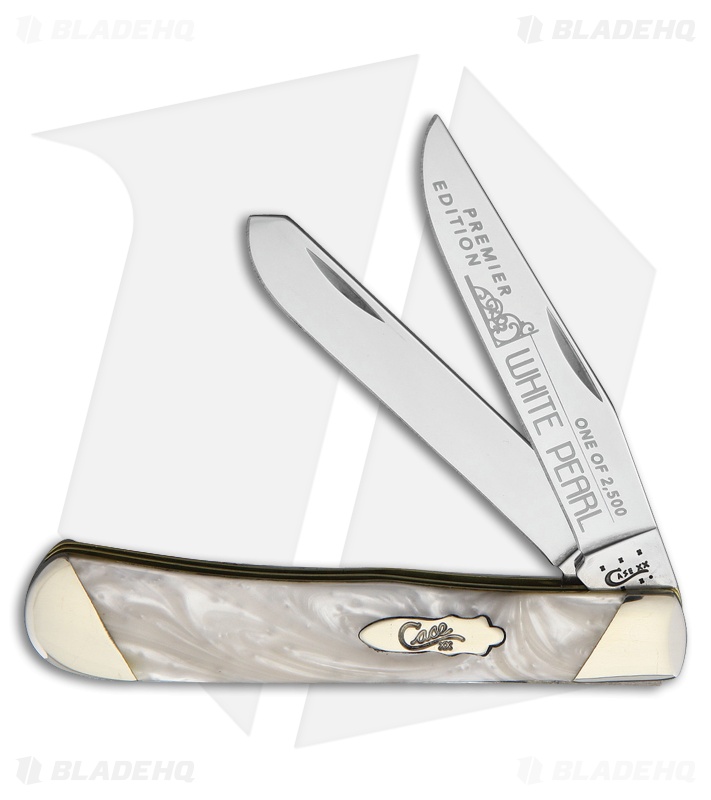 Case Knives Trapper Knife 4.1" White Pearl Corelon (9254 SS) S9254WP