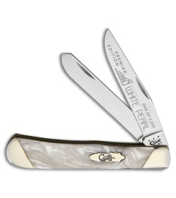 Case Knives Trapper Knife 4.1" White Pearl Corelon (9254 SS) S9254WP