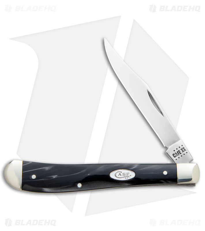 Case Slimline Trapper Knife Black Pearl Kirinite (3.2" Polish) 23677