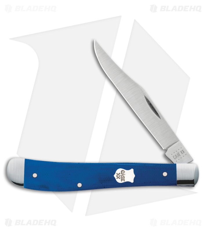 Case Slimline Trapper Traditional Knife 4.125" Blue G-10 (101048SS) 16746