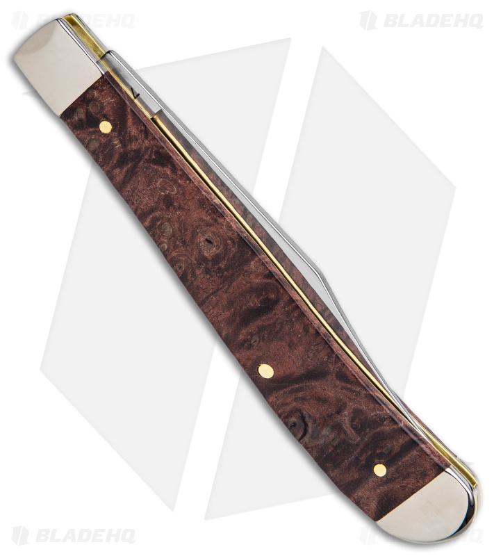 Case Slimline Trapper Knife  4.1" Brown Maple Burl Wood (71048 SS) 64063