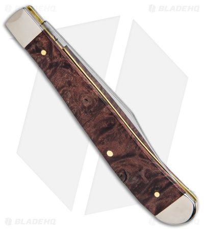 Case Slimline Trapper Knife  4.1" Brown Maple Burl Wood (71048 SS) 64063