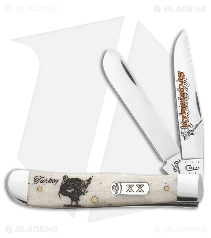Case Sportsman Series Turkey Trapper Knife 4.125" Natural Bone (6254 SS