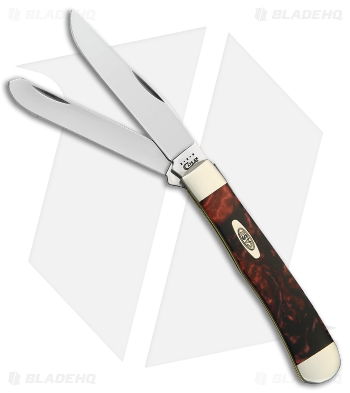 Case Trapper Knife 4.125" Black Lava Corelon (9254 SS) 9254BKL