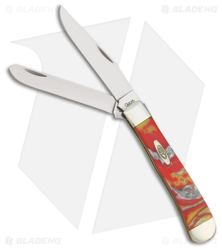 Case Trapper Knife 4.125" Fire in the Box Corelon (9254 SS) 9254FIB