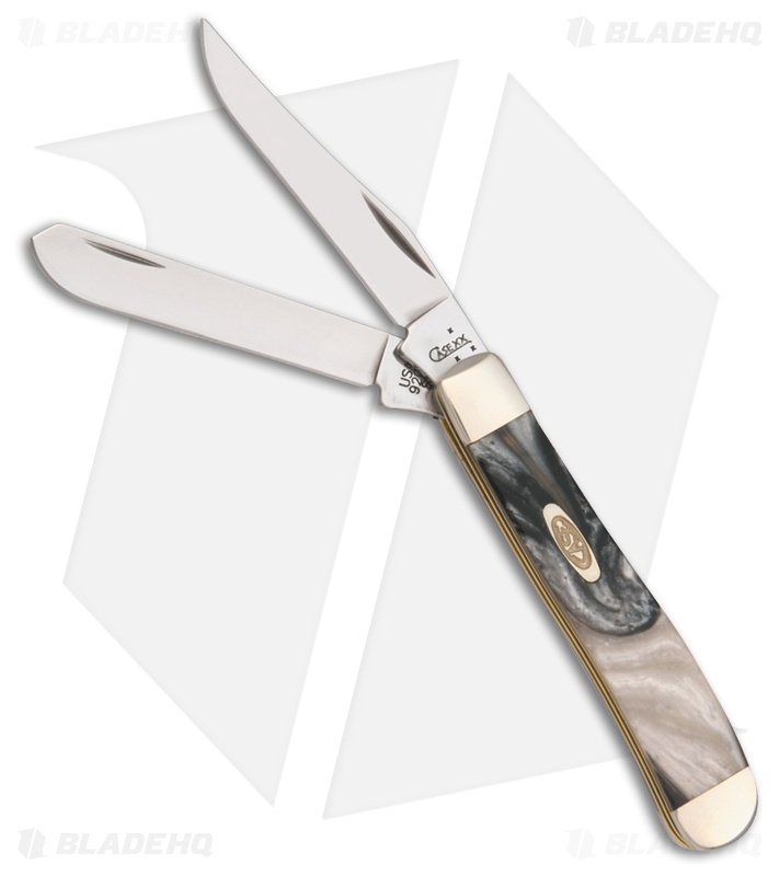 Case Trapper Knife 4.125" Ivory Quartz Corelon (9254 SS) 9254IQ