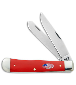 Case Trapper Knife 4.1" American Workman Smooth Red Synthetic (4254 CS) 73930