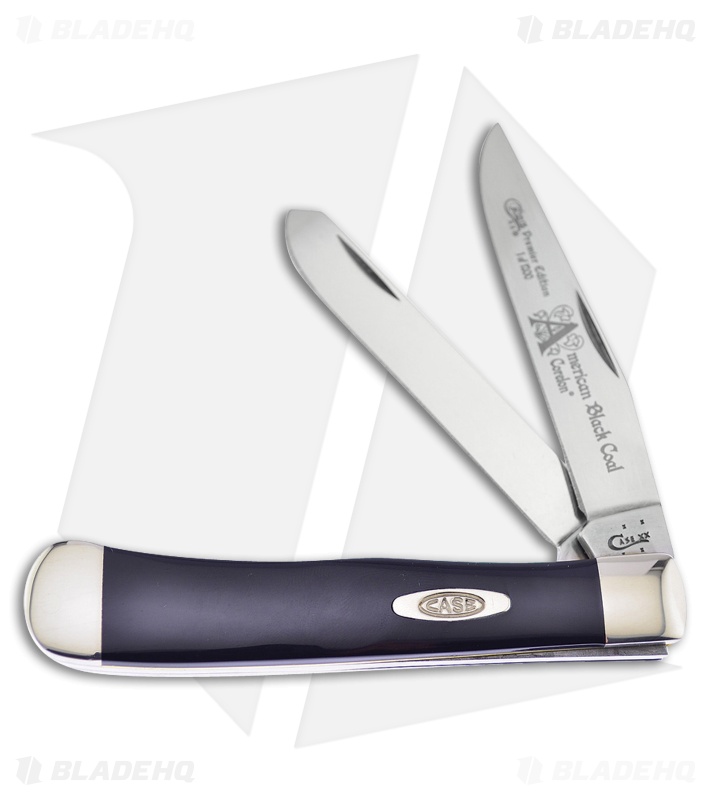 Case Trapper Knife 4.125" Premier Edition American Black Coal (9254 SS) 9254ABC