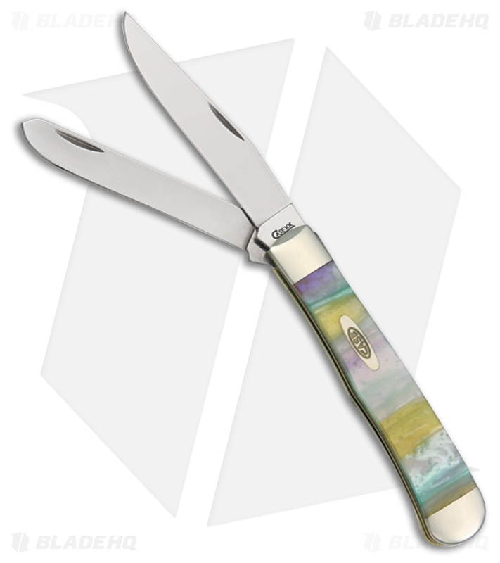Case Trapper Knife 4.125" Rainbow Corelon (9254 SS) 9254RB