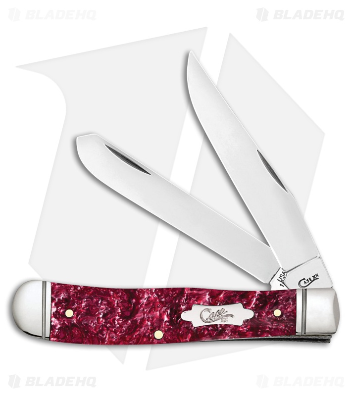Case Trapper Knife 3.5" Smooth Burgundy Kirinite™ (10254 SS) 23180