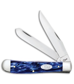 Case Trapper Pocket Knife 4.125" Smooth Sparxx Blue Pearl Kirinite (10254 SS)