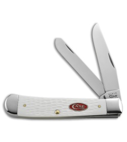 Case Trapper Knife 4.125" SparXX Jigged White Acrylic (6254 SS) 60182