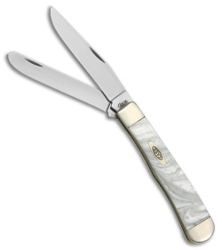 Case Trapper Knife 4.125" White Pearl Corelon (9254 SS) 9254WP