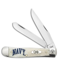 Case U.S. Navy Trapper Knife 4.125" Smooth Natural Bone (6254 SS) 22553