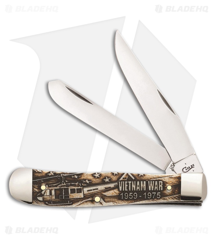 Case War Series Trapper Vietnam Traditional Knife 4.125" Bone (6254 SS) 22032