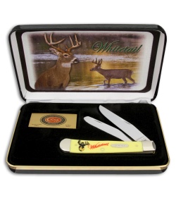 Case Whitetail Deer Trapper Knife 4.125" Yellow Synthetic (6254 SS)