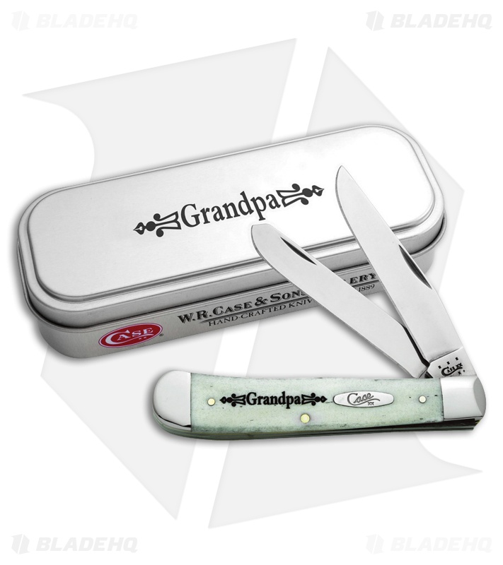 Case Grandpa Trapper Knife 4.125" White Bone (6254 SS) 10373 Blade HQ