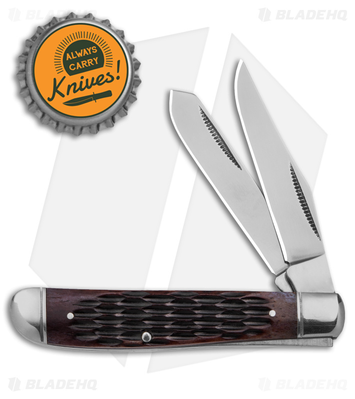 Cold Steel Mini Trapper Slip Joint Knife Jigged Bone (2.7" Satin)