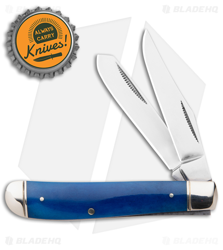 Cold Steel Mini Trapper Slip Joint Knife Blue Bone-Blade HQ