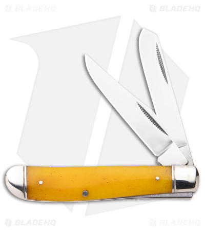 Cold Steel Mini Trapper Slip Joint Knife Yellow Bone (2.7" Satin)