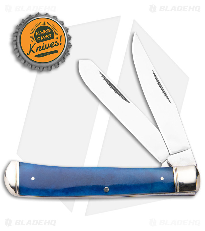 Cold Steel Trapper Slip Joint Knife Blue Bone (3.3" Satin)