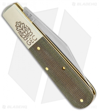 GEC Two Acorn Barlow Knife 3.75" Green Linen Micarta 861121