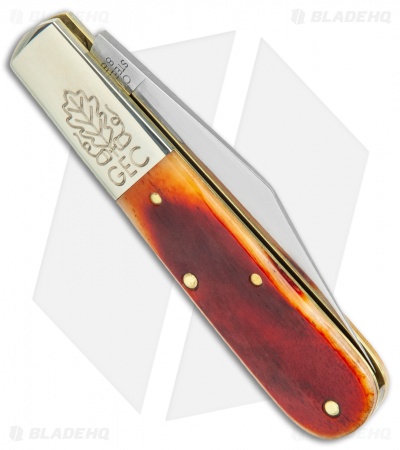 GEC  Two Acorn Barlow Knife 3.75" Rust Orange Natural Bone 861121