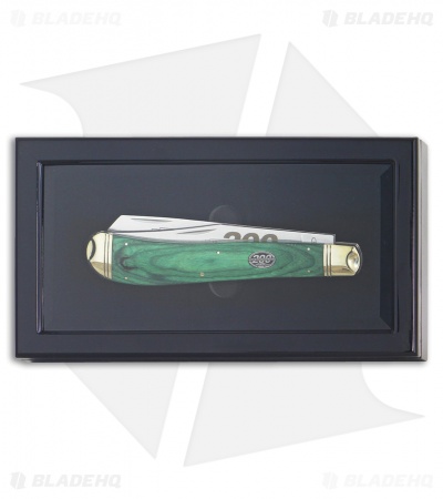Remington 200th Anniversary Giant Trapper Pocket Knife 7.5" Green Pakkawood