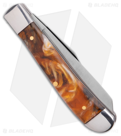 Schrade Imperial Trapper Knife 3.5" Amber Swirl IMP15T