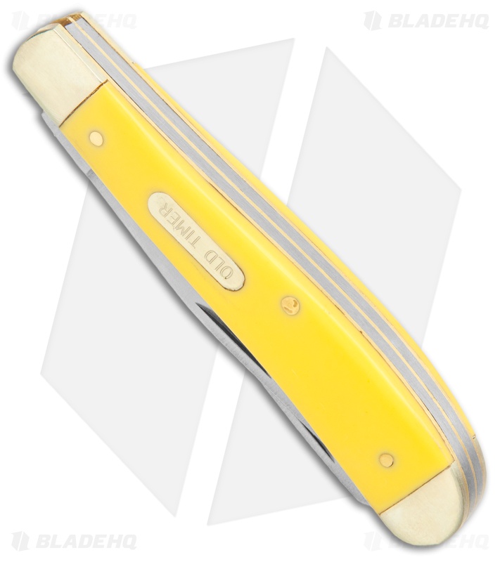 Old Timer Gunstock Trapper Knife 3.875" Yellow 94OTY