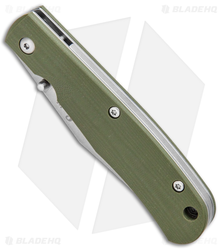 Smith & Sons Cypress Trapper Liner Lock Knife OD Green G-10 (3.38" Stonewash)
