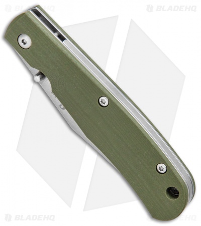 Smith & Sons Cypress Trapper Liner Lock Knife OD Green G-10 (3.38" Stonewash)