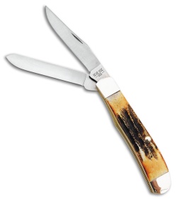 Bear & Son Mini Trapper Traditional Pocket Knife Stag (2.75" Satin) 507