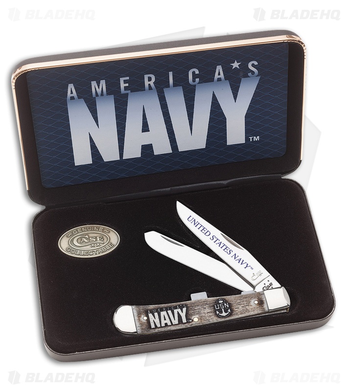Case Navy Trapper Knife 4.125" Brown Bone (6254 SS) 17700
