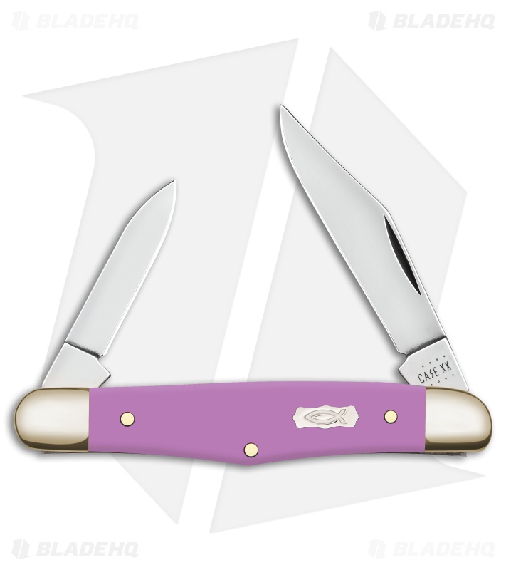Case Half Whittler Pocket Knife Lilac Ichtus Synthetic (4208 SS) 39164