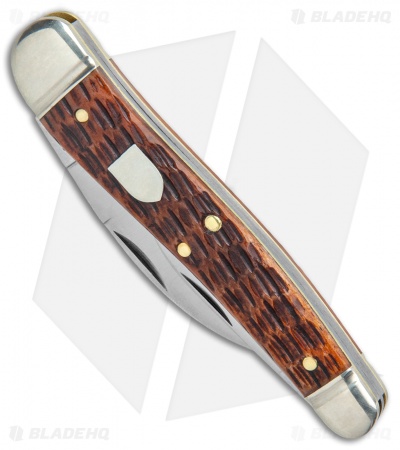 GEC Tidioute Cutlery Pocket Knife Burnt Orange Jigged Bone (2.37") 380321